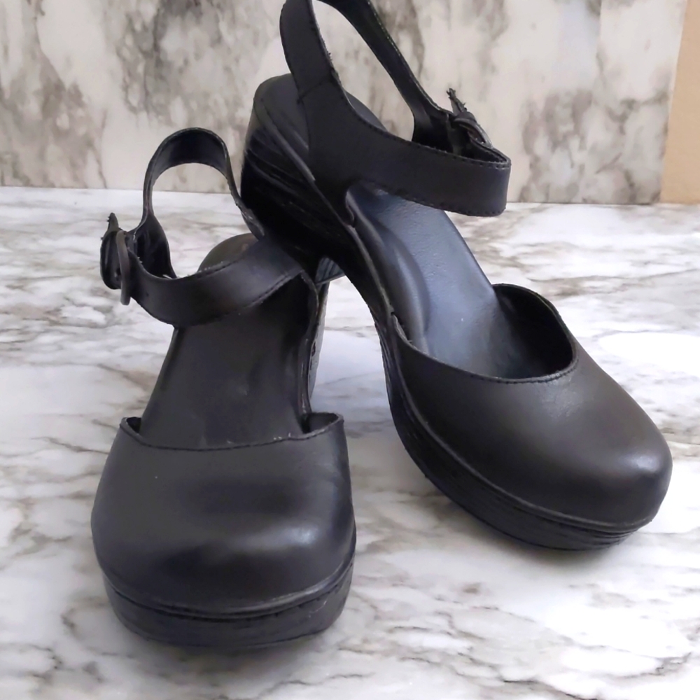 Born Black Leather Mules